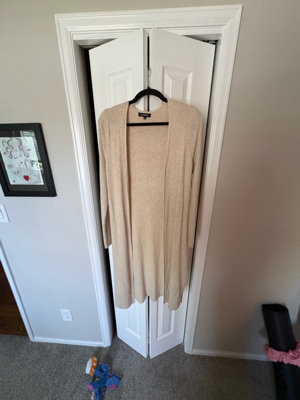525 America Long Open-Front Women's Cardigan Sweater - Cream never worn